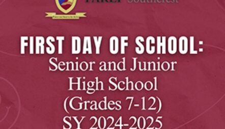 First Day of School: Senior and Junior High School (Grades 7-12)