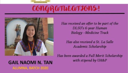 Congratulations: Gail Naomi N. Tan